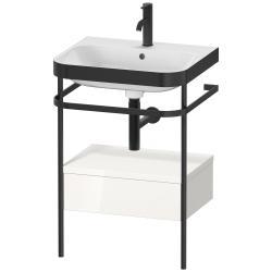 Duravit Happy D.2 metal konsollu ve çekmeceli c-bonded set 575 mm Beyaz (parlak) HP4740O2222