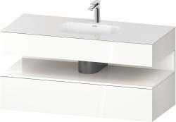 Duravit Studio F. A. Porsche Collection Ankastre lavabo tezgahlı dolap ünitesi ile birlikte 1200 mm Beyaz (parlak) QA4787022220010