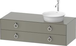 Duravit White Tulip Asma dolap ünitesi 1300 mm Taş Grisi Saten Mat Lake WT4992R92920010