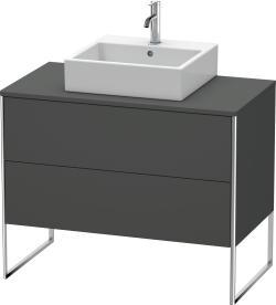 Duravit XSquare Yerden dolap ünitesi için tezgah 1000 mm Grafit Mat
