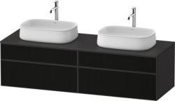 Duravit Zencha Asma dolap ünitesi Siyah Çizgi Yapısı Ön yüzey: siyah hat yapısı, Cam, Gövde: Grafit Süper mat, Dekor, Tezgah: Grafit Süper mat, Dekor ZE4825B63800000