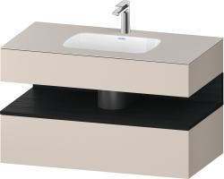 Duravit Studio F. A. Porsche Collection Ankastre lavabo tezgahlı dolap ünitesi ile birlikte 1000 mm Taupe Dekoru QA4786016910000