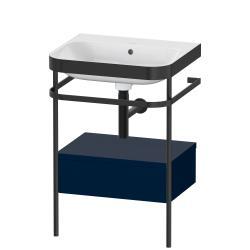 Duravit Happy D.2 metal konsollu ve çekmeceli c-bonded set 575 mm Gece Mavisi Saten Mat Lake HP4740N9898