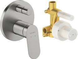 Duravit Wave Ankastre duş bataryası 125 mm Fırçalanmış Paslanmaz Çelik WA4210008070