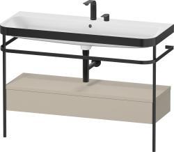 Duravit Happy D.2 metal konsollu ve çekmeceli c-bonded set 1175 mm Taupe Saten Mat Lake HP4744E60600000