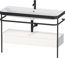 Duravit Happy D.2 metal konsollu ve çekmeceli c-bonded set 1175 mm Beyaz (parlak) HP4744O22220000