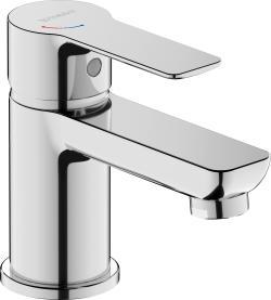 Duravit D-Code Tek kollu lavabo bataryası S FreshStart ve MinusFlow 50 mm Krom DC1013002010