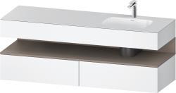 Duravit Studio F. A. Porsche Collection Ankastre lavabo tezgahlı dolap ünitesi ile birlikte 1600 mm Beyaz Mat QA4796043180010