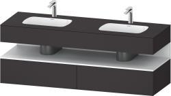 Duravit Studio F. A. Porsche Collection Ankastre lavabo tezgahlı dolap ünitesi ile birlikte 1600 mm Grafit Süper Mat QA4797018800000
