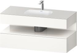 Duravit Studio F. A. Porsche Collection Ankastre lavabo tezgahlı dolap ünitesi ile birlikte 1200 mm Beyaz Süper Mat QA4787022840000
