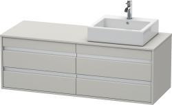 Duravit Ketho Asma dolap ünitesi 1400 mm Beton Gri Mat Dekor KT6657R0707