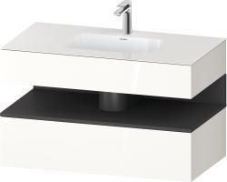 Duravit Studio F. A. Porsche Collection Ankastre lavabo tezgahlı dolap ünitesi ile birlikte 1000 mm Beyaz (parlak) QA4786049220000