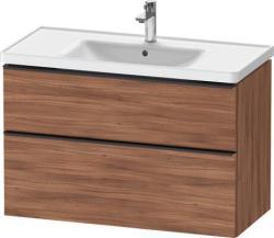 Duravit D-Neo Asma dolap ünitesi Doğal Ceviz ağacı Mat Dekor, Kulp Elmas siyah DE43560BD790000
