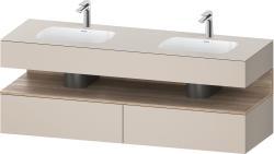 Duravit Studio F. A. Porsche Collection Ankastre lavabo tezgahlı dolap ünitesi ile birlikte 1600 mm Taupe Dekoru QA4797055910000
