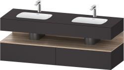 Duravit Studio F. A. Porsche Collection Ankastre lavabo tezgahlı dolap ünitesi ile birlikte 1600 mm Grafit Süper Mat QA4797055800000