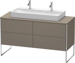 Duravit XSquare Yerden dolap ünitesi için tezgah 1400 mm Flanel Gri Saten Mat Lake XS4925M9090