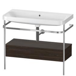Duravit Happy D.2 metal konsollu ve çekmeceli c-shaped Set 975 mm Fırçalanmış Ceviz HP4843N6969