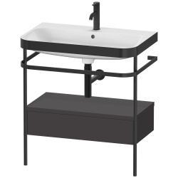 Duravit Happy D.2 metal konsollu ve çekmeceli c-bonded set 775 mm Grafit Süper Mat HP4742O8080