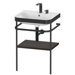 Duravit Happy D.2 c-bonded Metal lavabo konsolu 575 mm Fırçalanmış Ceviz HP4735E6969