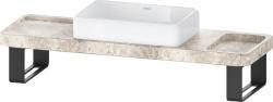 Duravit Studio F. A. Porsche Collection Lavabo tezgah ve tezgah desteği ile birlikte 1400 mm Beyaz (Alpin) D4800800