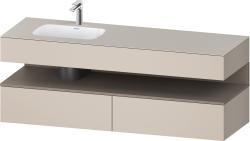 Duravit Studio F. A. Porsche Collection Ankastre lavabo tezgahlı dolap ünitesi ile birlikte 1600 mm Taupe Dekoru QA4795043910000