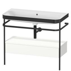 Duravit Happy D.2 metal konsollu ve çekmeceli c-bonded set 975 mm Beyaz Saten Mat Lake HP4743N3636