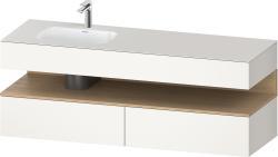 Duravit Studio F. A. Porsche Collection Ankastre lavabo tezgahlı dolap ünitesi ile birlikte 1600 mm Beyaz Süper Mat QA4795030840010