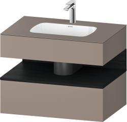 Duravit Studio F. A. Porsche Collection Ankastre lavabo tezgahlı dolap ünitesi ile birlikte 800 mm Bazalt Mat QA4785016430000
