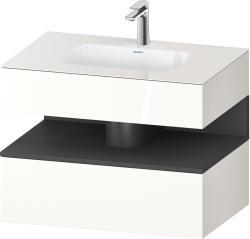 Duravit Studio F. A. Porsche Collection Ankastre lavabo tezgahlı dolap ünitesi ile birlikte 800 mm Beyaz (parlak) QA4785049220010