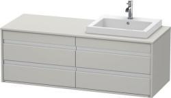 Duravit Ketho Asma dolap ünitesi 1400 mm Beton Gri Mat Dekor KT6757R0707