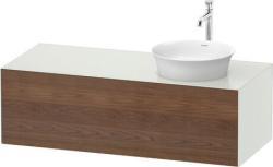 Duravit White Tulip Asma dolap ünitesi Amerikan Ceviz masif Ön yüzey: Amerikan Ceviz Ağacı Mat, Masif ağaç, Gövde: Beyaz İpeksi mat, Boya, Tezgah: Beyaz İpeksi mat, Boya WT4977R7736