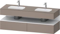 Duravit Studio F. A. Porsche Collection Ankastre lavabo tezgahlı dolap ünitesi ile birlikte 1600 mm Bazalt Mat QA4797018430010