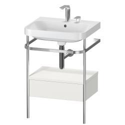 Duravit Happy D.2 metal konsollu ve çekmeceli c-shaped Set 575 mm İskandinav Beyazı Saten Mat Lake HP4840E3939