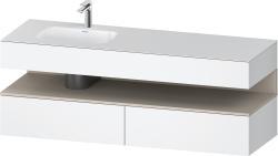 Duravit Studio F. A. Porsche Collection Ankastre lavabo tezgahlı dolap ünitesi ile birlikte 1600 mm Beyaz Mat QA4795083180010