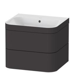 Duravit Happy D.2 c-bonded Asma dolap Grafit Süper Mat Grafit Süper mat Dekor, Ürün seti: c-bonded lavabo, Vitrifiye rengi: Beyaz Parlak, Batarya deliği sayısı: 0, Su taşma deliğ HP4635N8080