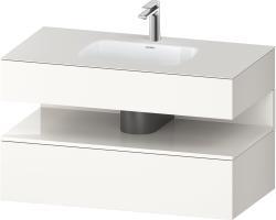 Duravit Studio F. A. Porsche Collection Ankastre lavabo tezgahlı dolap ünitesi ile birlikte 1000 mm Beyaz Süper Mat QA4786022840010
