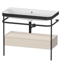 Duravit Happy D.2 metal konsollu ve çekmeceli c-bonded set 975 mm Taupe Süper Mat HP4743N8383
