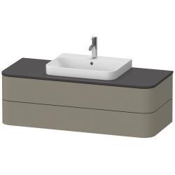 Duravit Happy D.2 Asma dolap ünitesi 1300 mm Taş Grisi Saten Mat Lake HP497209292
