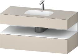 Duravit Studio F. A. Porsche Collection Ankastre lavabo tezgahlı dolap ünitesi ile birlikte 1200 mm Taupe Süper Mat QA4787018830010
