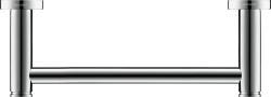 Duravit D-Code Küvet kulpu 284 mm Krom