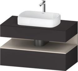 Duravit Studio F. A. Porsche Collection Asma dolap ünitesi Grafit Süper Mat Ön yüzey: Grafit Süper mat, Dekor, Gövde: Grafit Süper mat, Dekor, Tezgah: Grafit Süper mat, Boya, QA4731091800000