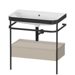Duravit Happy D.2 metal konsollu ve çekmeceli c-bonded set 775 mm Taupe Saten Mat Lake HP4742N6060