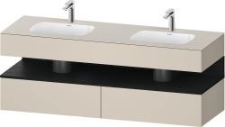 Duravit Studio F. A. Porsche Collection Ankastre lavabo tezgahlı dolap ünitesi ile birlikte 1600 mm Taupe Süper Mat QA4797016830000