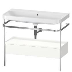 Duravit Happy D.2 metal konsollu ve çekmeceli c-shaped Set 975 mm Beyaz Süper Mat HP4843N8484