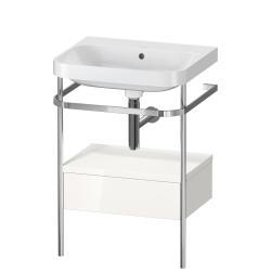 Duravit Happy D.2 metal konsollu ve çekmeceli c-shaped Set 575 mm Beyaz (parlak) HP4840N2222