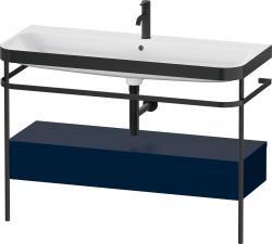 Duravit Happy D.2 metal konsollu ve çekmeceli c-bonded set 1175 mm Gece Mavisi Saten Mat Lake HP4744O98980000