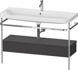 Duravit Happy D.2 metal konsollu ve çekmeceli c-shaped Set 1175 mm Grafit Süper Mat HP4844O80800000