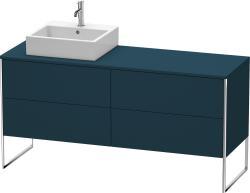 Duravit XSquare Yerden dolap ünitesi için tezgah 1600 mm Gece Mavisi Saten Mat Lake XS4924L9898