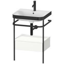 Duravit Happy D.2 metal konsollu ve çekmeceli c-bonded set 575 mm Beyaz Saten Mat Lake HP4740O3636