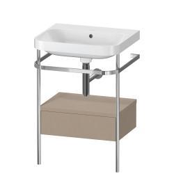 Duravit Happy D.2 metal konsollu ve çekmeceli c-shaped Set 575 mm Keten Dekor HP4840N7575